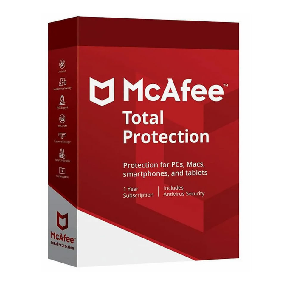 Mcafee Total Protection 1 PC - 1 año (Código digital)