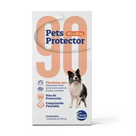 Pastilla Antipulgas Pets Protector para perros de 10.1 a 20 kg