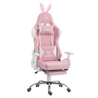 Silla Gamer Ergonómica Hera Pink Bunny Posapies 180 Masajeador Lumbar