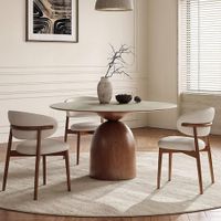 JUEGO DE COMEDOR 3 SILLAS SILVANA BEIGE CLARO