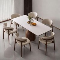 JUEGO DE COMEDOR 6 SILLAS CAMILA BEIGE CLARO