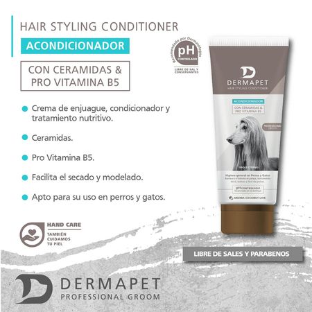 Acondicionador para Mascotas Dermapet Hair Styling 250ml