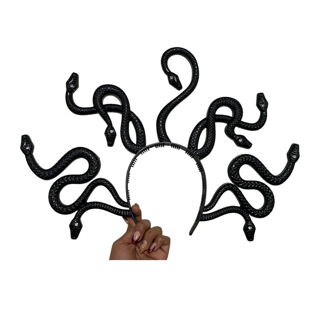 Diadema Medusa Chic Grande Vincha Color Negro