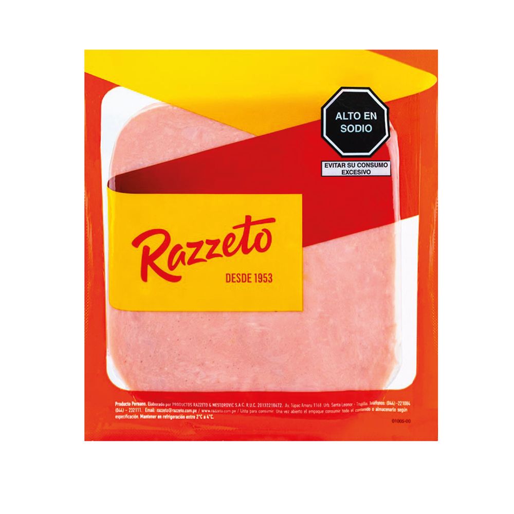 Jamón Napolitano RAZZETO Paquete 220g | plazaVea - plazaVea