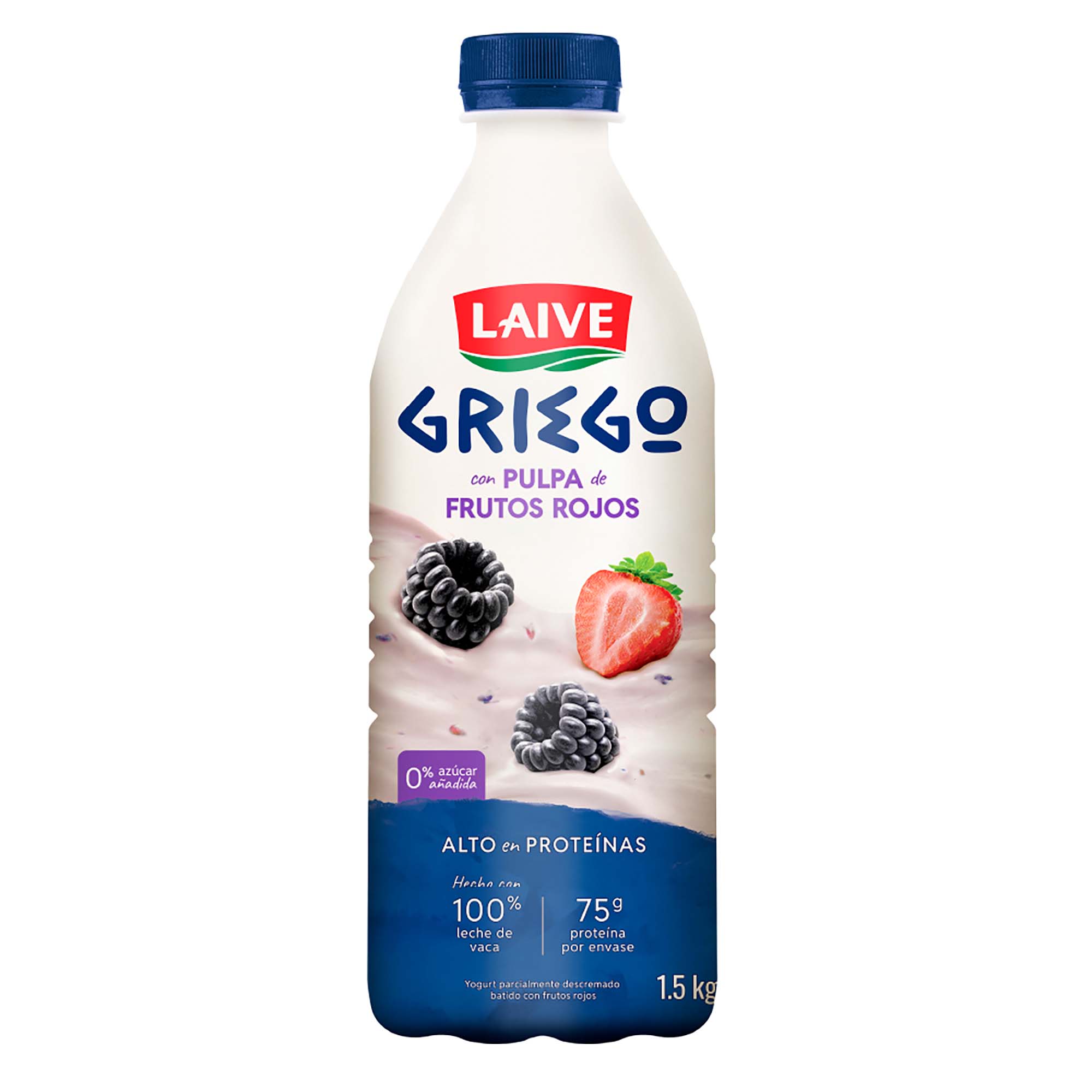 Yogurt Griego LAIVE Frutos Rojos Botella 1.5Kg
