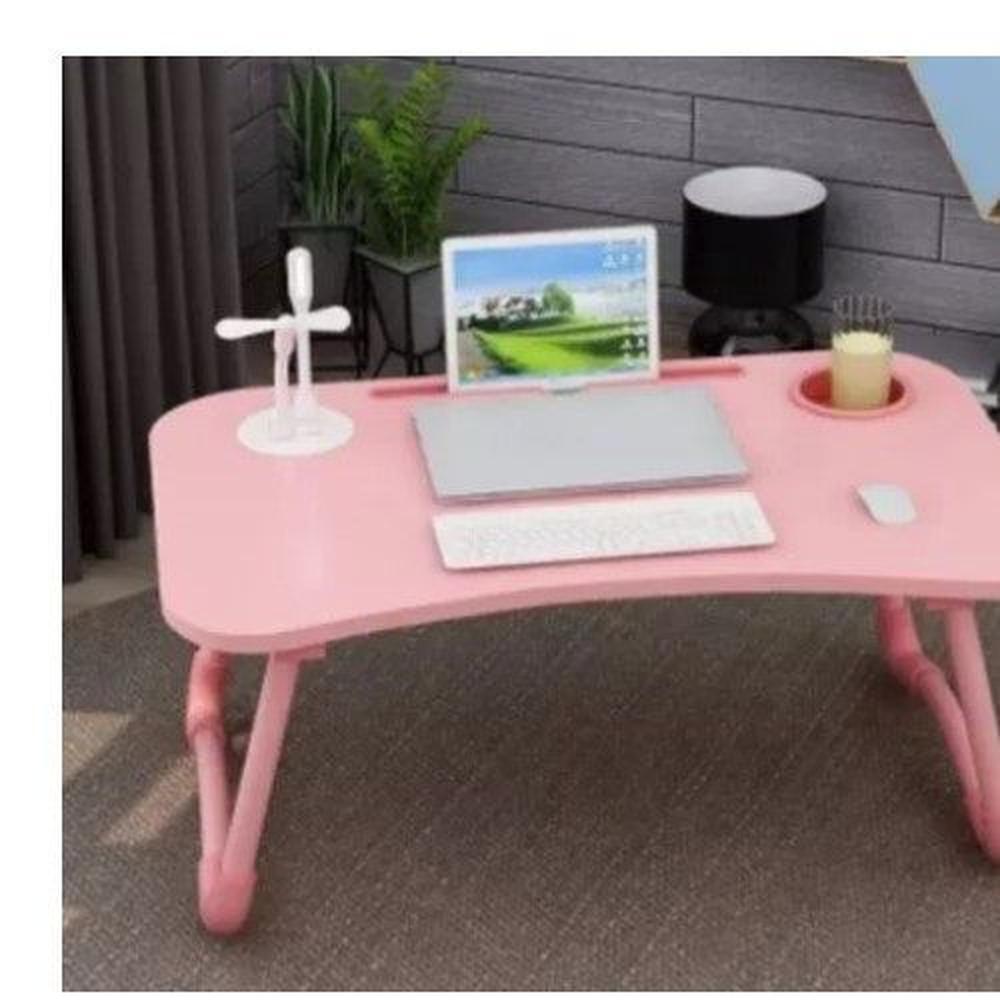 Mesa plegable portátil para laptop  ventilador  lampara usb