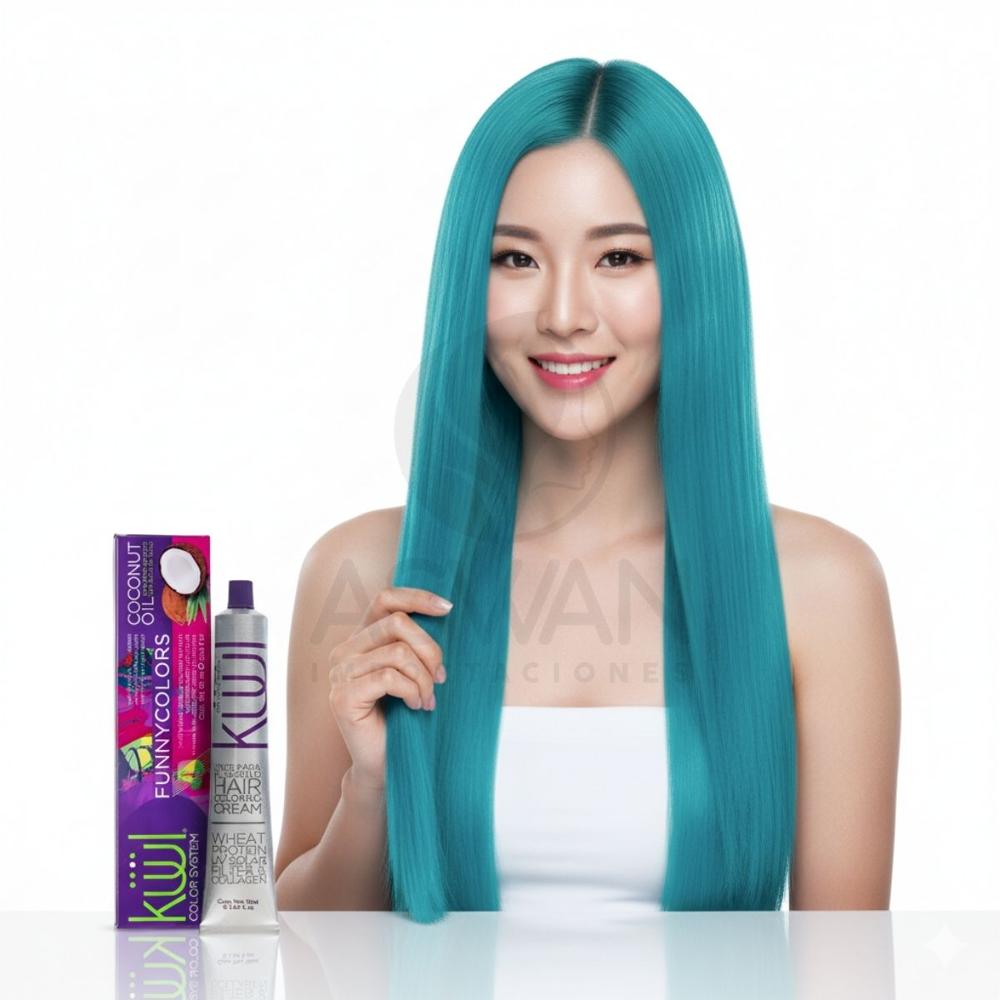 Tinte Kuul Fantasia Funny Colors 90 ml Azul Celeste - plazaVea