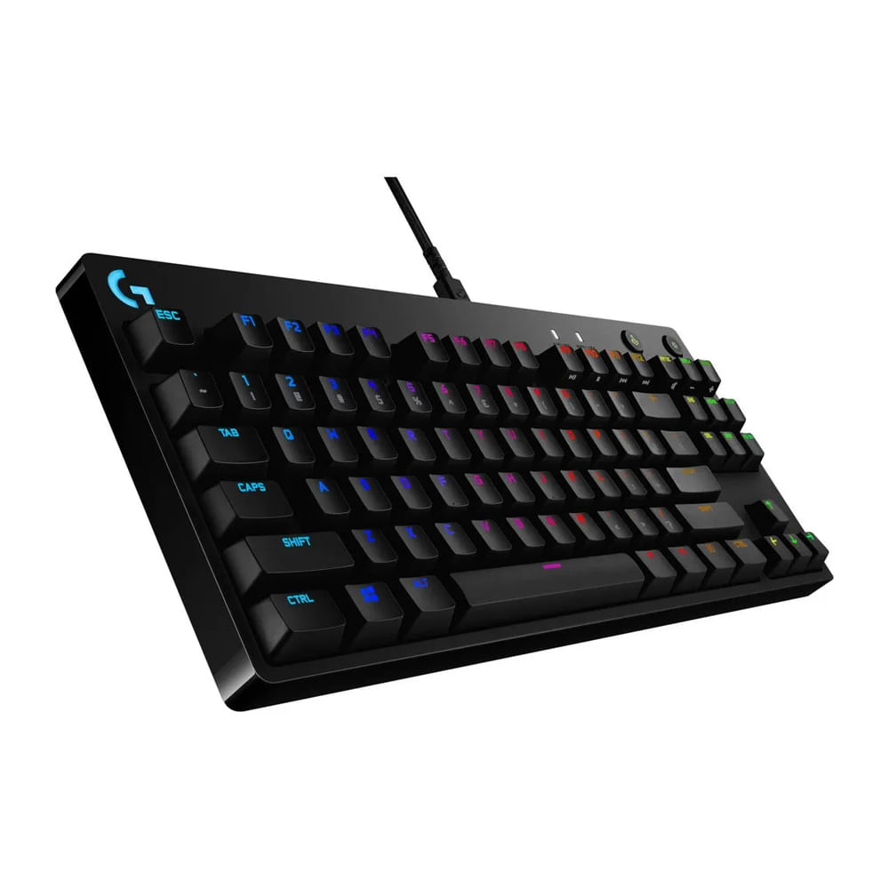 Teclado Logitech Pro RGB USB Black - Iluminación Personalizable, Ergonomía y Rendimiento Profesiona