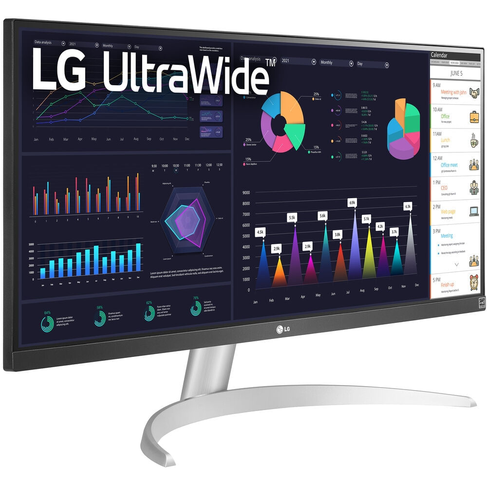 Monitor LG UltraWide 29"" WFHD 2560x1080, 75Hz, panel IPS con altavoces 14W, ideal para multitareas