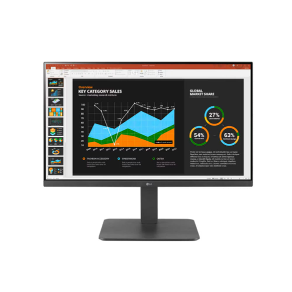 Monitor LG LED 24"" IPS 24BR650 - Pantalla PIVOT, Conexión USB y Daisy Chain, Ideal para Oficinas