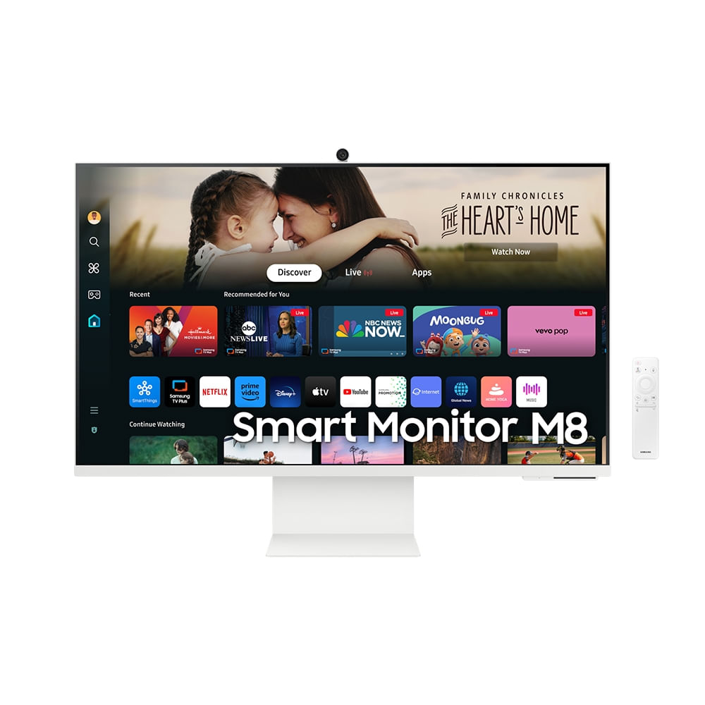 Monitor Samsung M8 32"" UHD Smart AI, Conexión HDMI, Diseño Elegante y Resolución Superior