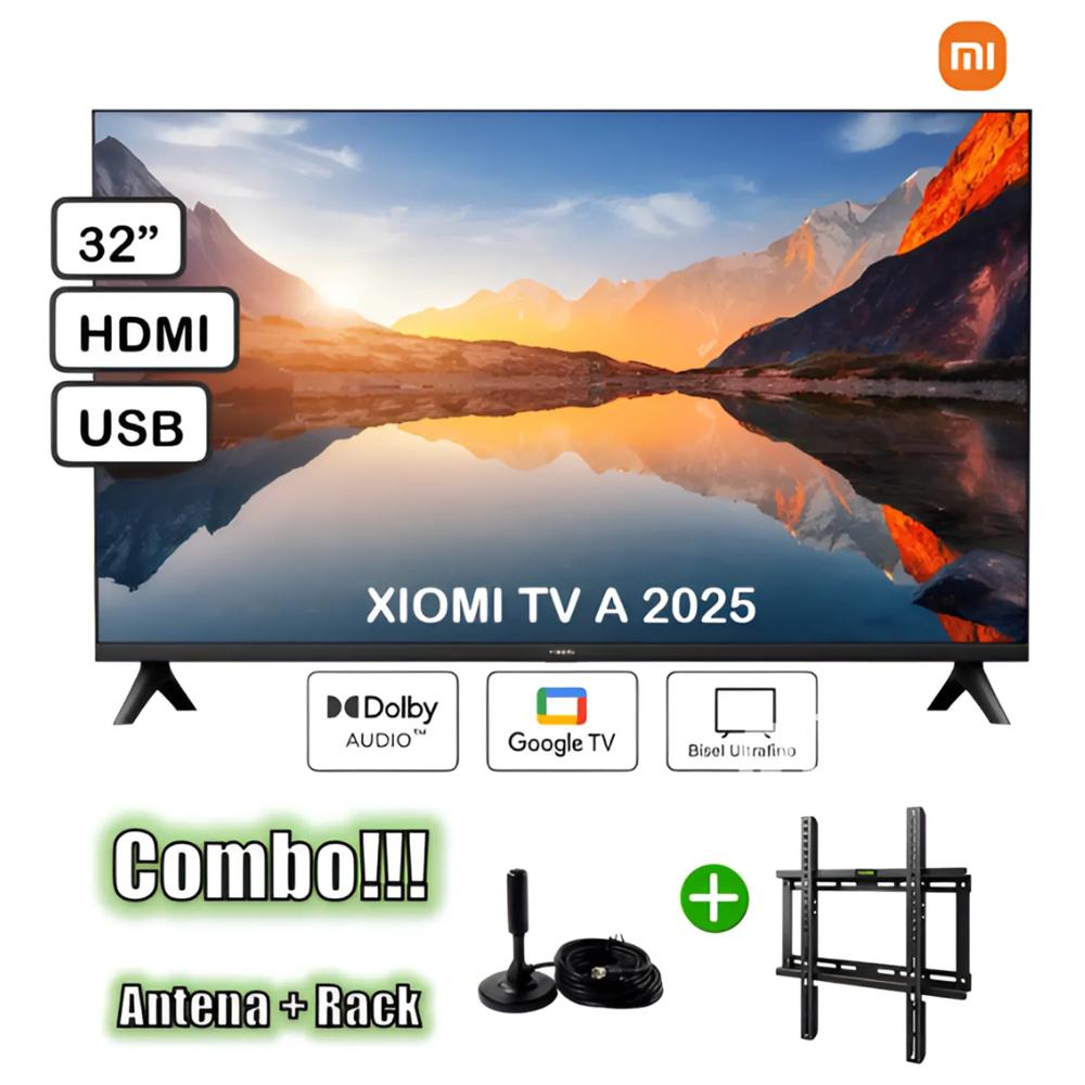Televisor Xiaomi 32 ""Smart Tv HD Google TV-2025 + antena digital + rack