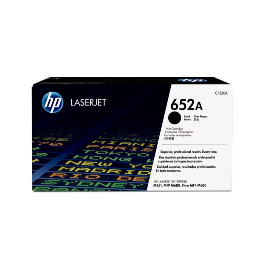 Toner HP CF320A (652A) Negro para MFP M680 - Alta Capacidad 11.5K, Ideal para Oficina y Negocios