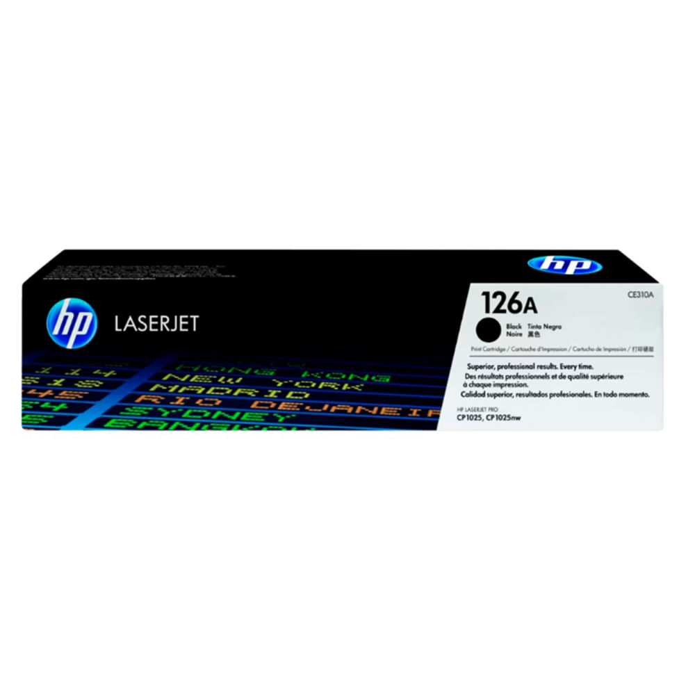 Tóner Negro HP CE310A (126A) para LaserJet CP1025 - 1200 Páginas de Impresión, Alta Calidad