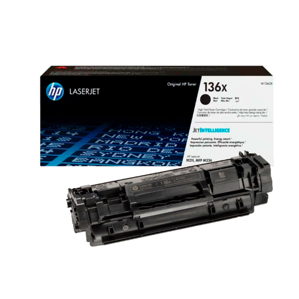 Tóner HP W1360X Negro para LaserJet M211 - 2,600 Páginas de Alta Calidad para Impresiones Nítidas