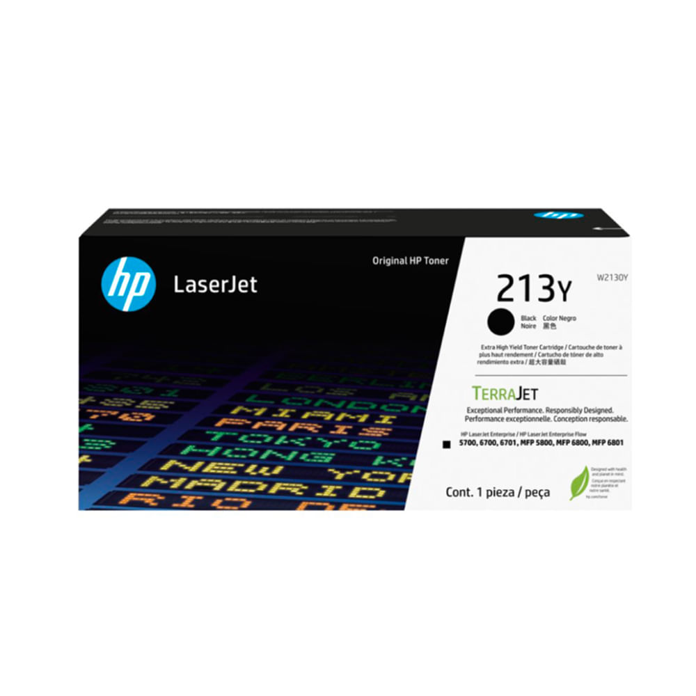 Toner HP W2130Y (213Y) Black para LaserJet 5800 - Rinde hasta 18,000 páginas - Calidad Profesional