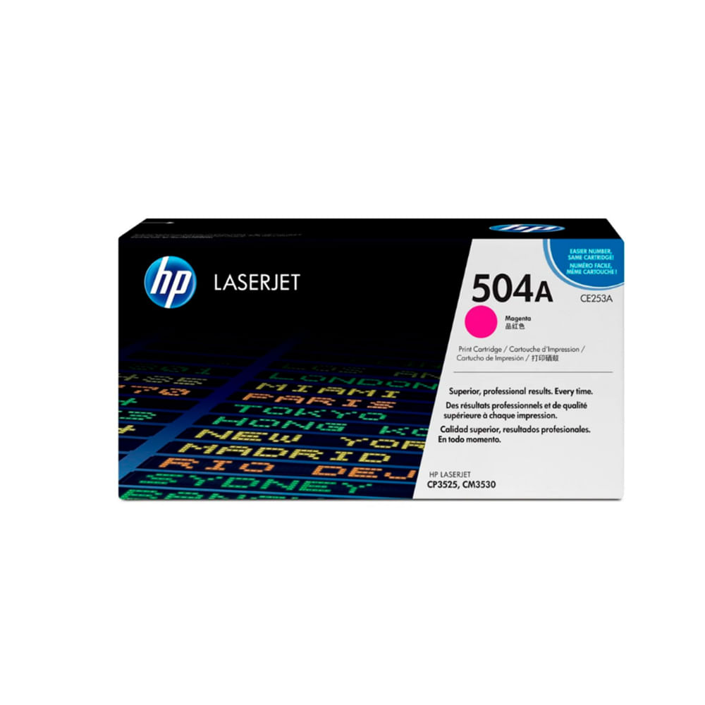 Tóner Magenta HP CE253A (504A) para L.J. CP3525 - Calidad de impresión excepcional y rendimiento fi