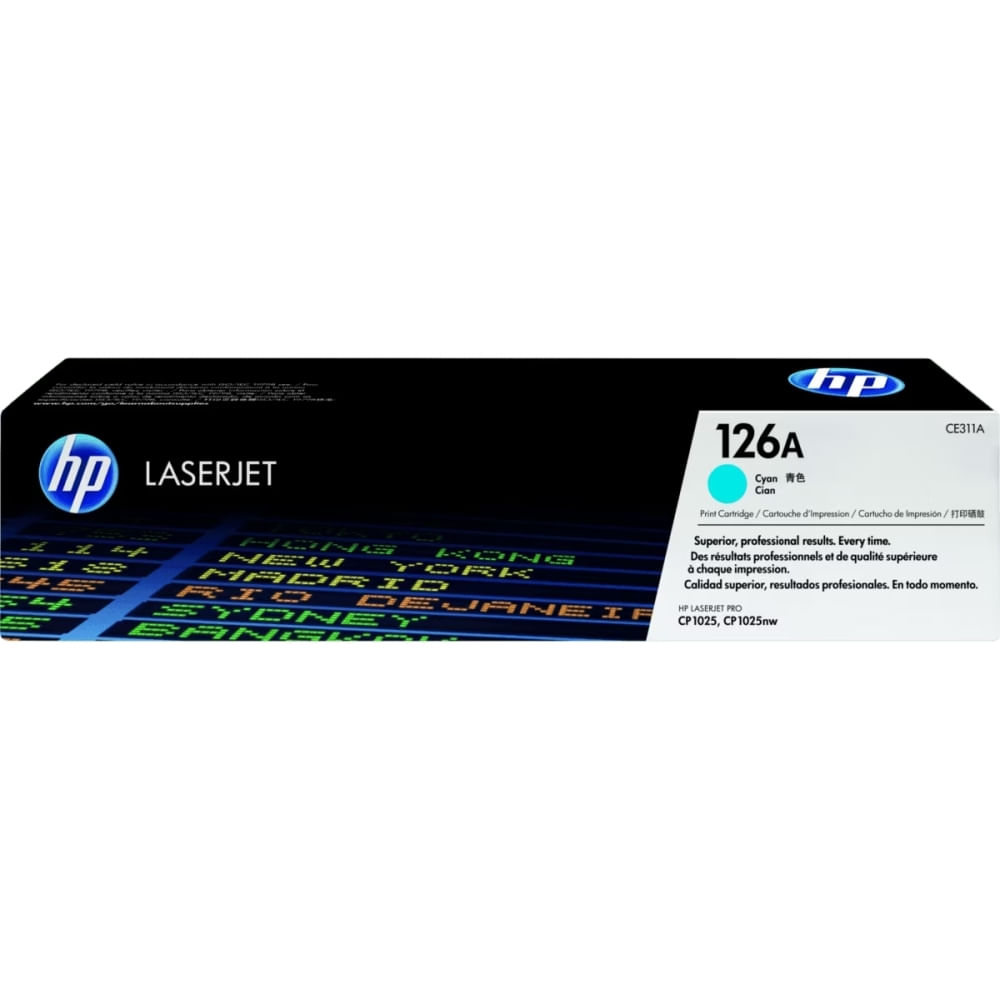 Cartucho de tóner HP 126A Cián para LaserJet - Alta calidad y rendimiento excepcional