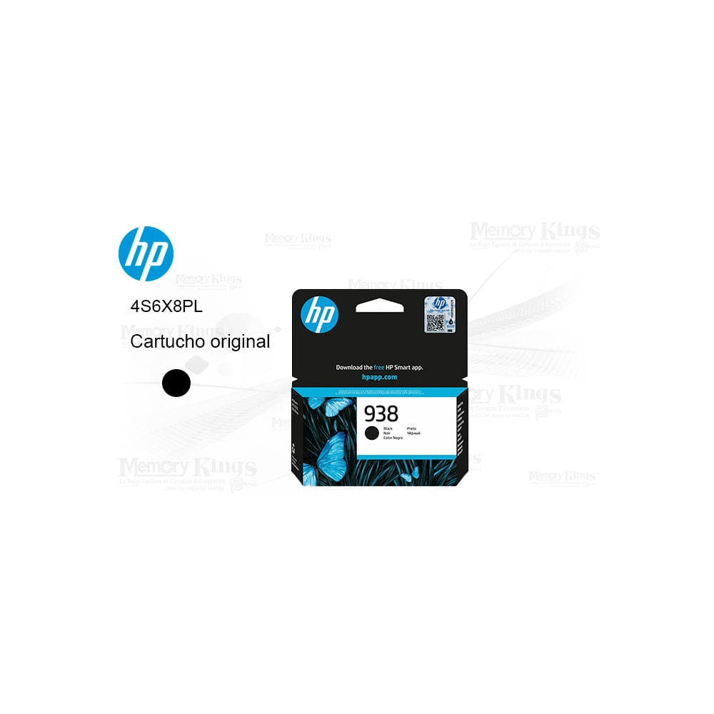 Cartucho de Tinta HP 938 Negro Original - 1250 Páginas de Alta Calidad para Impresoras