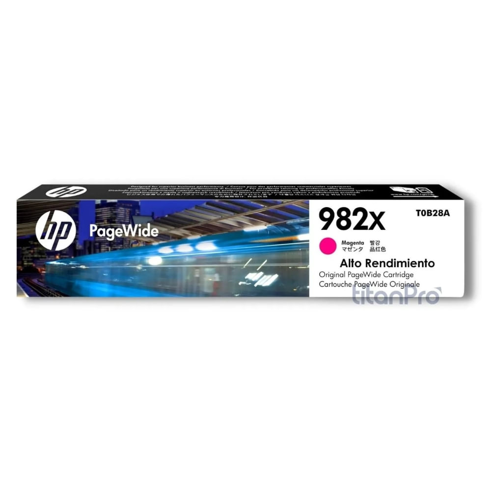 Cartucho de tinta HP 982X Magenta de alta capacidad para impresoras eficientes