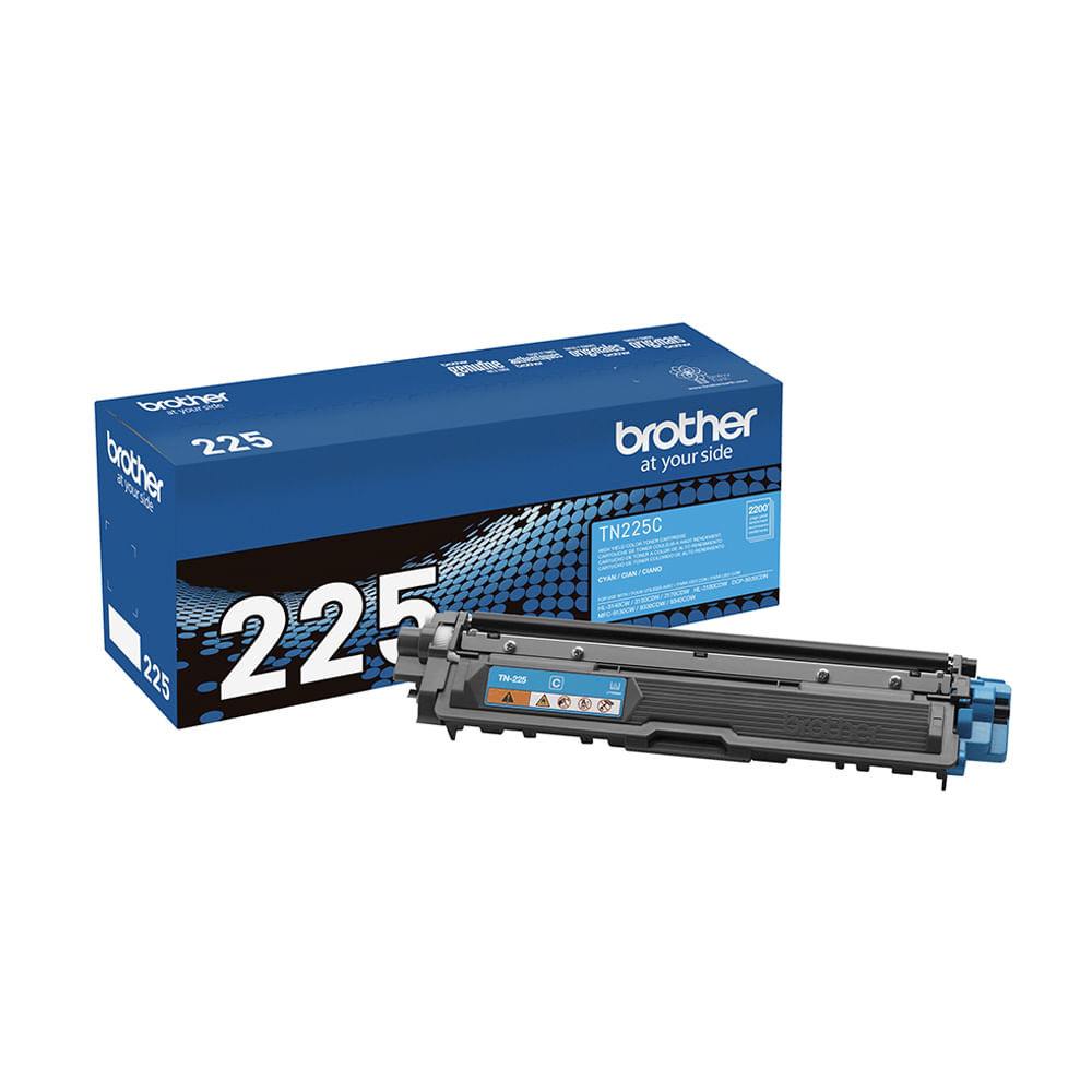 Cartucho de tóner Brother TN225C Original - Alto Rendimiento, Azul cian, Impresión Láser de Calidad