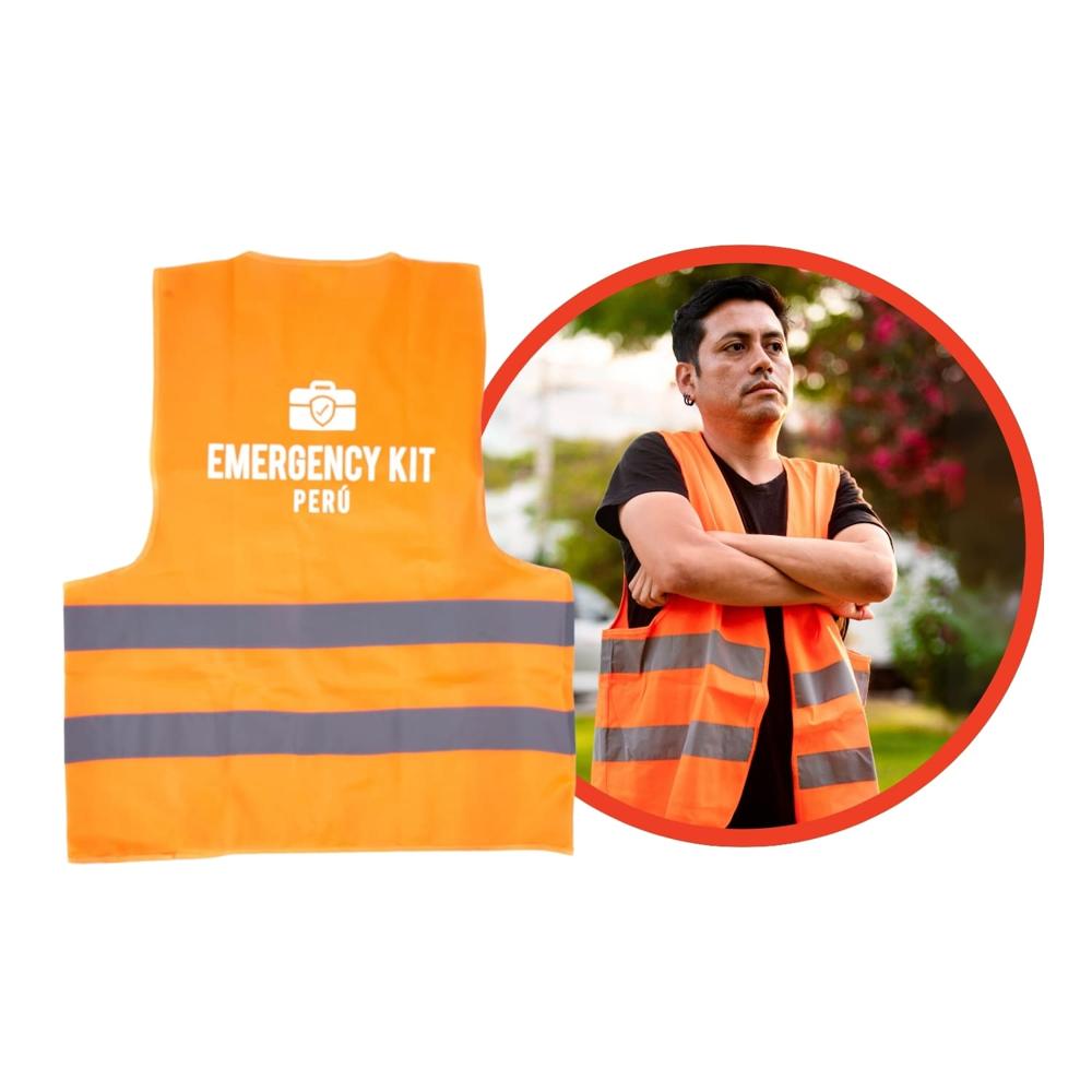 Chaleco Reflectivo naranja de poliester