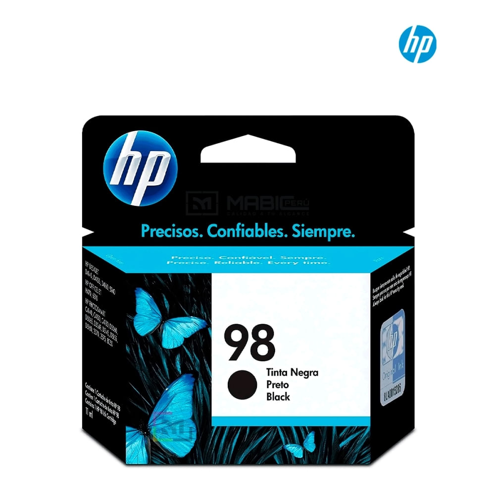 Cartucho de tinta HP 98 negro original para impresoras Deskjet, Officejet y Photosmart