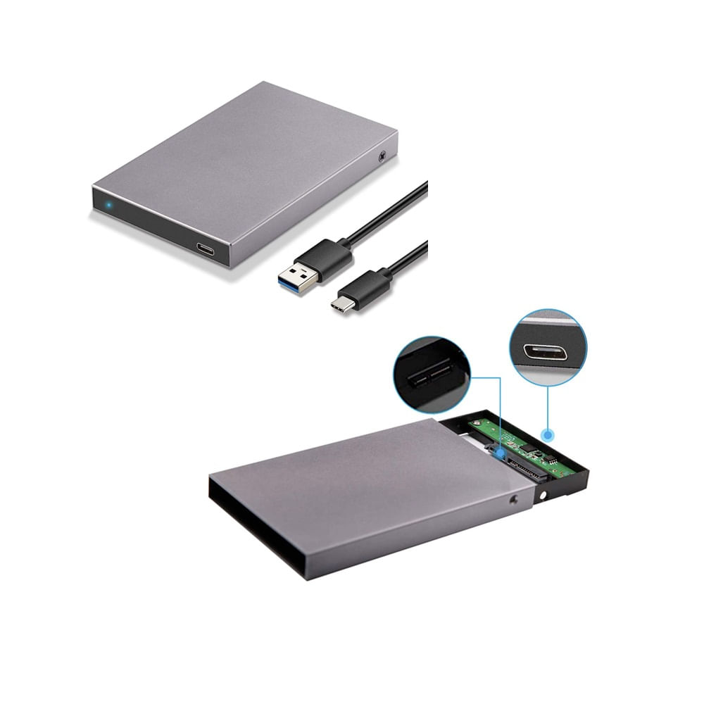 Enclosure SSK HE-C600 Aluminio USB-C 3.1 Gen2 a-SATA 6Gbs 2.5 pulgadas SSD