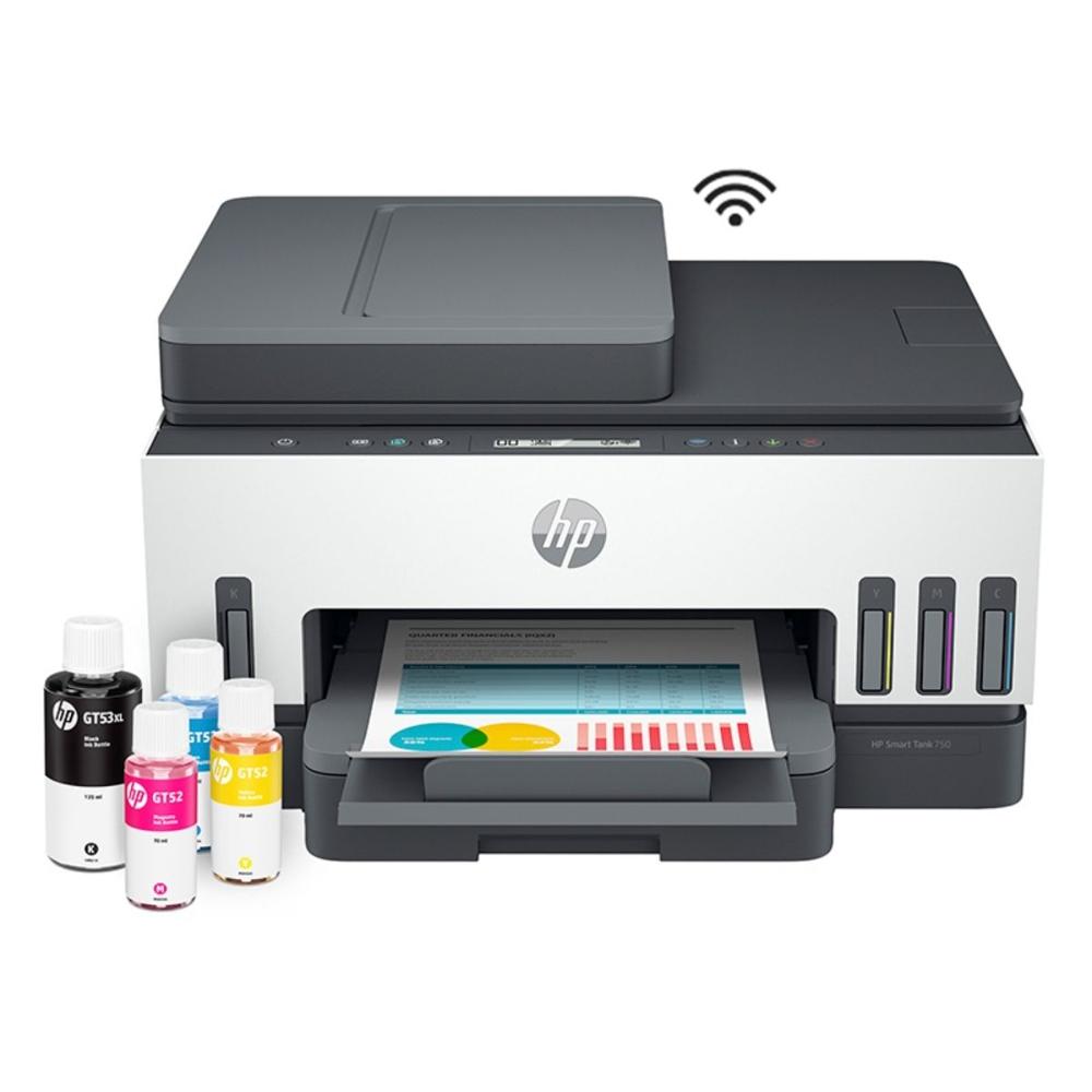 Impresora Multifuncional HP Smart Tank 750 ADF LAN|WiFi|BT