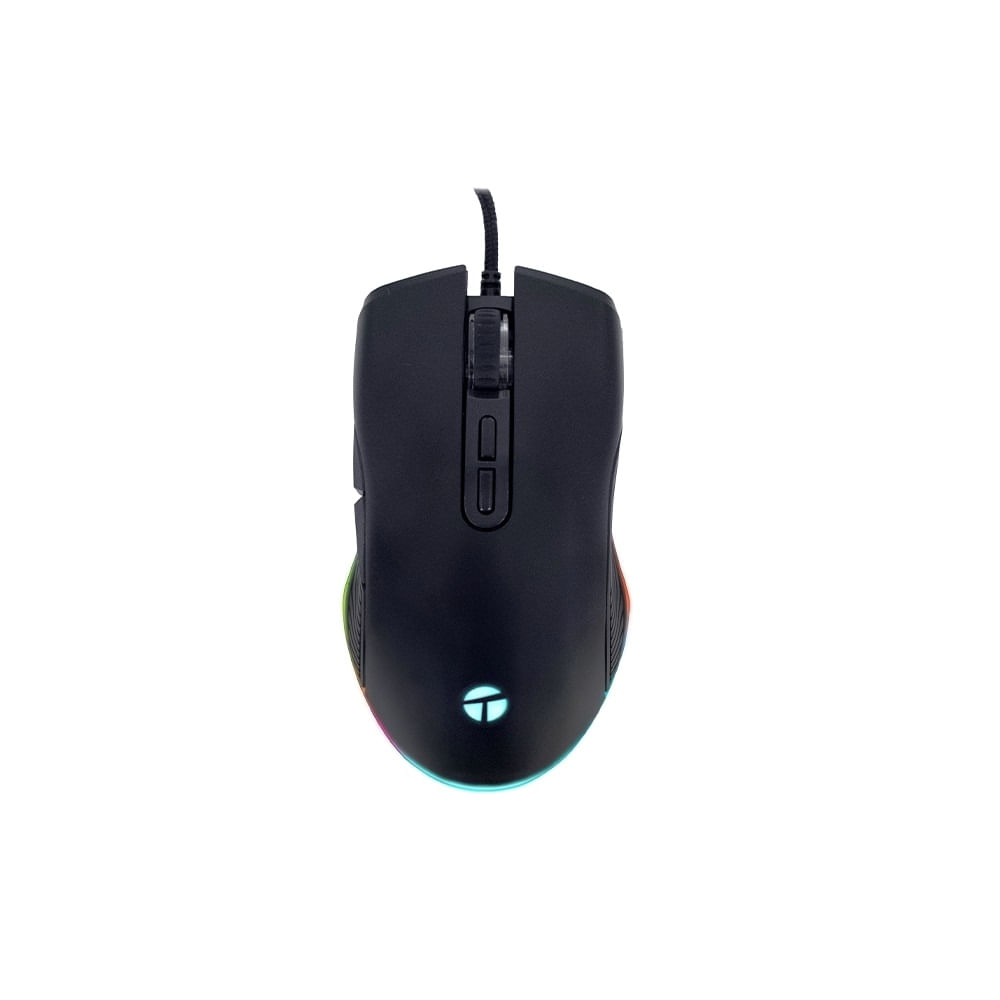 Mouse gamer TEROS TE-1233G DPI hasta 7200 RGB 7 Botones USB Negro