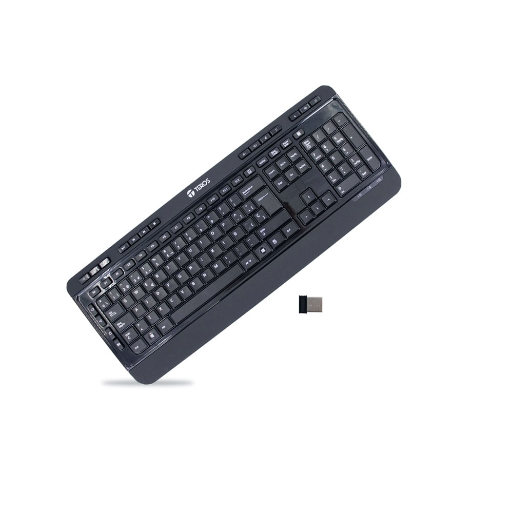 Teclado Inalambrico TEROS TE-4074CS 2.4Ghz USB negro