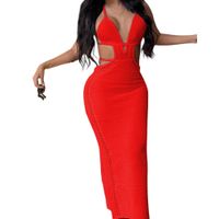 Vestido Luz De Estilo Mujer Tejido Alpino G459-27 Color Rojo