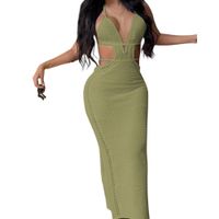 Vestido Luz De Estilo Mujer Tejido Alpino G459-27 Color Verde