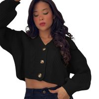 Chompa Mujer Hilo Trensa 359G-23 Color Negro