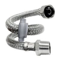 Tubo de Abasto para Lavatorio 1/2""*40Cm Poli+Inoxidable Metusa