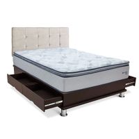 Dormitorio Cuadros New Ozono Queen + Almohadas + Protector