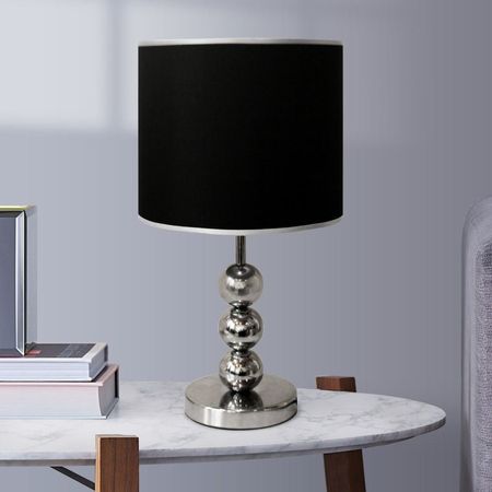 Lámpara Mesa Bolas Negra 52 cm