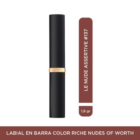 Labial Loreal Paris Colour Riche Nudes Of Worth Tono Assertive #137
