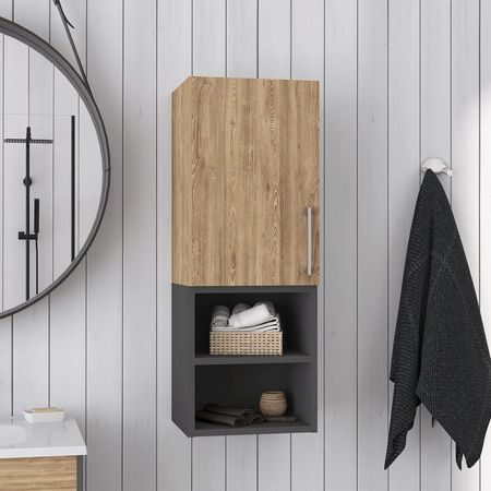 Mueble Para Muro Madrid- Miel/Plomo