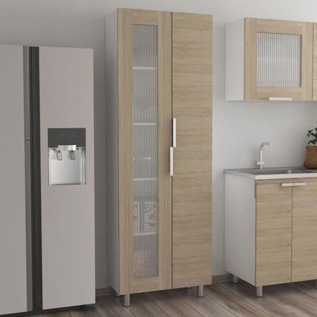 Mueble Alacena Fendi - Rovere/Blanco
