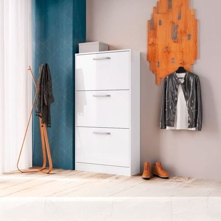 Zapatera Laura 3 Cajones Blanco