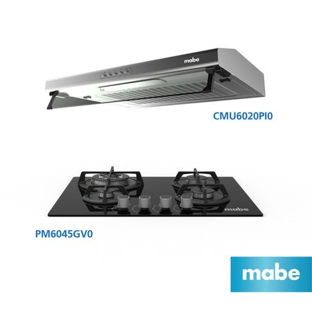 Combo Mabe Campana CMU6020PI0 + Encimera PM6045GV0