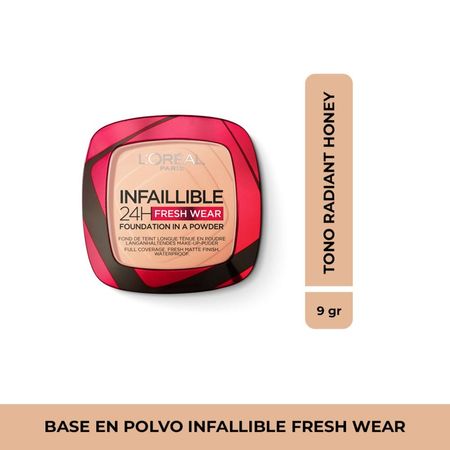 Polvos Compacto Loreal Infallible 24H Fresh Wear Tono Radiant Honey 9g