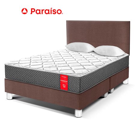 Juego de Dormitorio Paraíso Su Majestad Queen Chocolate + 2 almohadas + protector