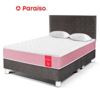 Cama Classic Medallón Ergo Acero Queen + Cabecera