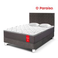 Juego de Dormitorio Paraíso Super Star 2 Plazas Acero + 2 almohadas + protector