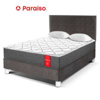 Juego de Dormitorio Paraíso Su Majestad 2 Plazas Acero + 2 almohadas + protector