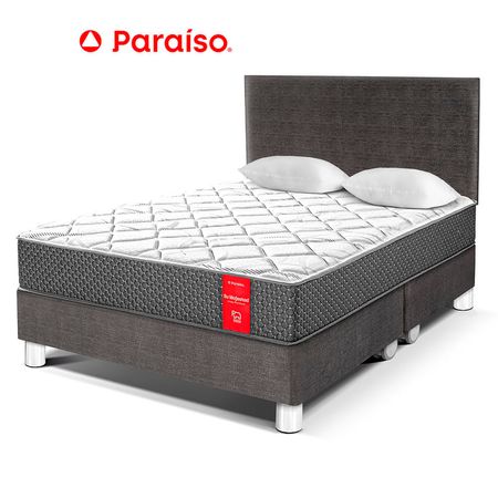 Juego de Dormitorio Paraíso Su Majestad Queen Acero + 2 almohadas + protector