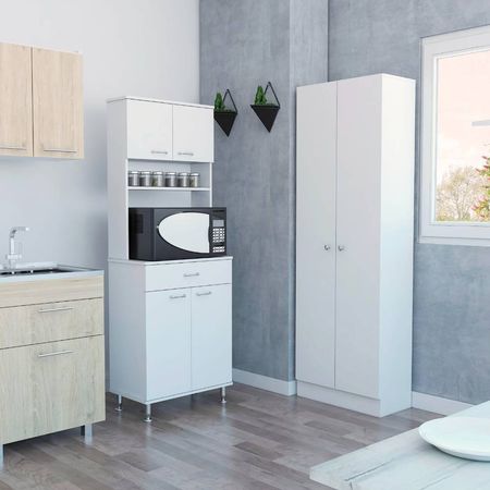 Combo Kitchen 8 Mueble Microondas + Optimizador - Blanco