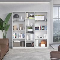 Combo Home 2 Estantes 4 Repisas + Estante 45cm - Blanco